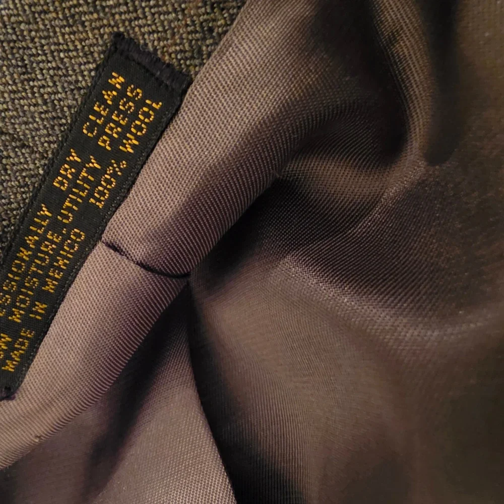 Christian Dior Monsieur Vintage Brown Wool Double Breasted Blazer 40R Windowpane